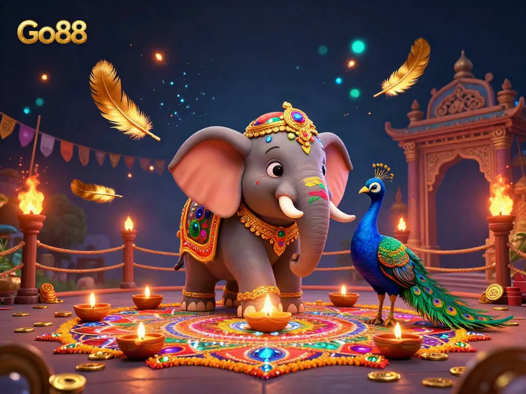 Experience the thrill of Go88 with vibrant characters in an exhilarating casino scene.