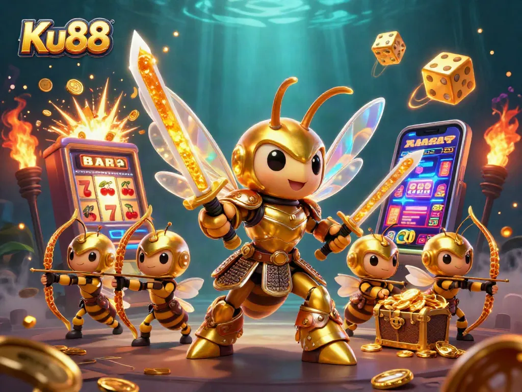 Experience thrilling gameplay with Ku88's vibrant casino atmosphere featuring unique characters and dynamic elements.