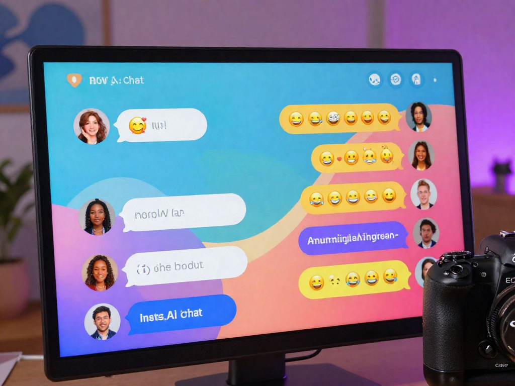 Engaging scene of diverse avatars in nsfw ai chat conversation emphasizing digital communication.