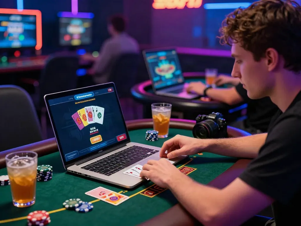 Exciting online gaming experience at a casino not on Gamstop with vibrant graphics and immersive atmosphere.