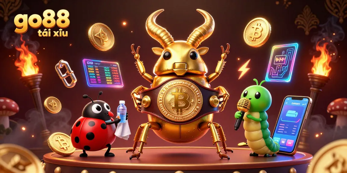Engage in go88 tài xỉu with a vivid 3D illustration showcasing dynamic casino action.