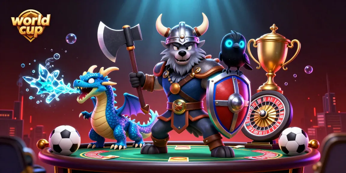 Engage with the world cup in thrilling sports betting, featuring vibrant characters and game elements.