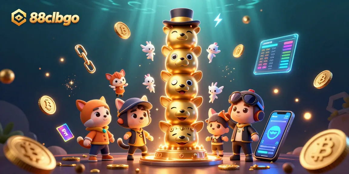 Engage with 88clbgo in an immersive, vibrant 3D casino world filled with crypto elements.
