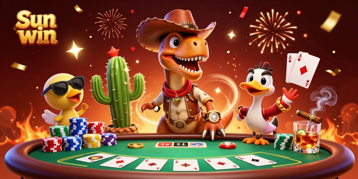 Experience thrilling gameplay with Sun win, featuring colorful card games and winning poker elements.