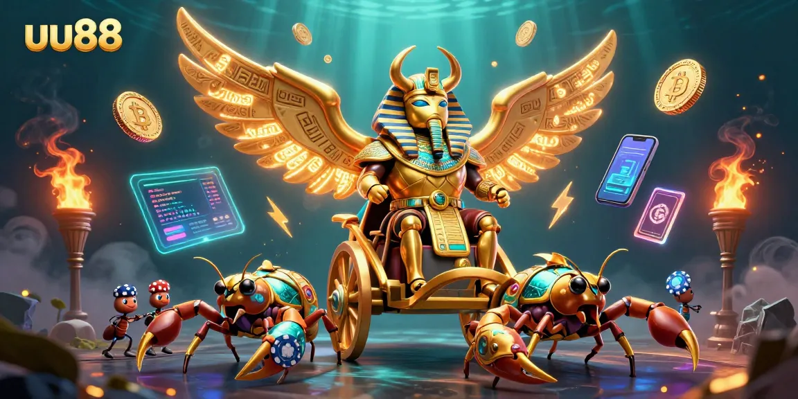 Experience thrilling gameplay at uu88 with a vibrant 3D scene featuring casino elements.