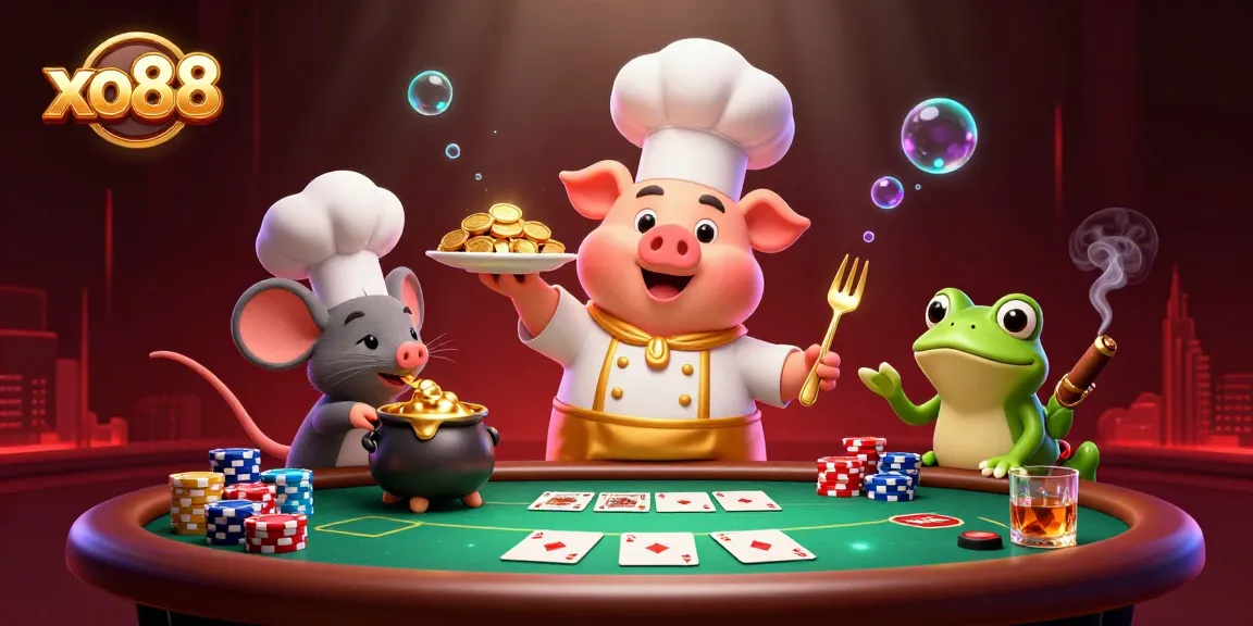 Experience the lively casino atmosphere at xo88 with vibrant characters and rich gaming elements!